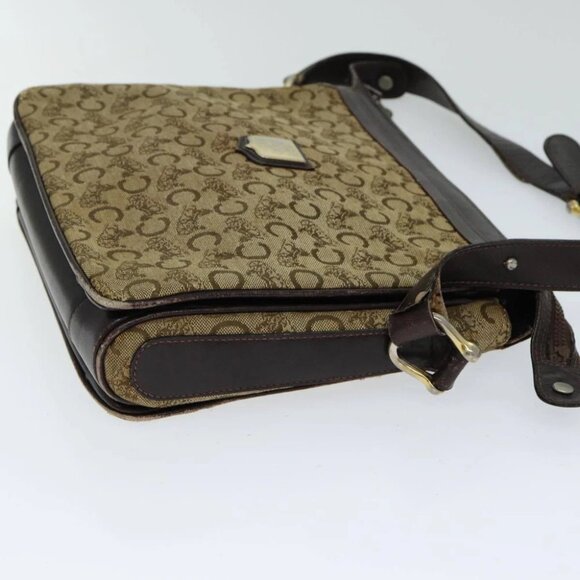 CELINE C Macadam Canvas Shoulder Bag Beige Brown Auth 81007 - Picture 4 of 15